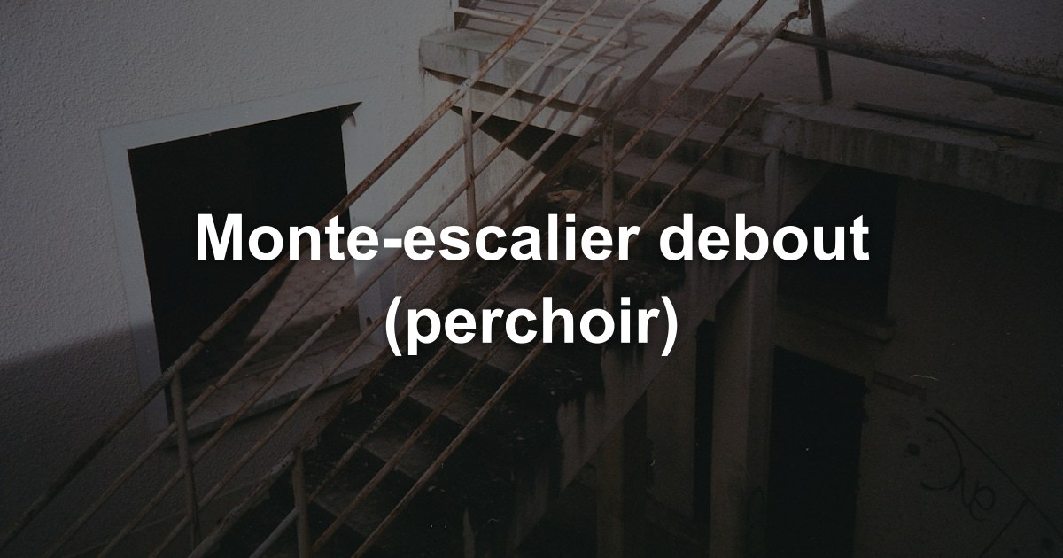 Monte-escalier debout (perchoir) dans l'arrondissement de Dinant